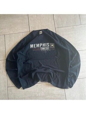Perrin Memphis Tennessee Explore Graphic Long Sleeve Shirt Black Mens XL
